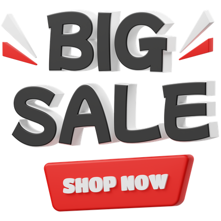 Big Sale Shop Now  3D Icon
