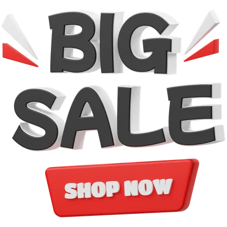 Big Sale Shop Now  3D Icon