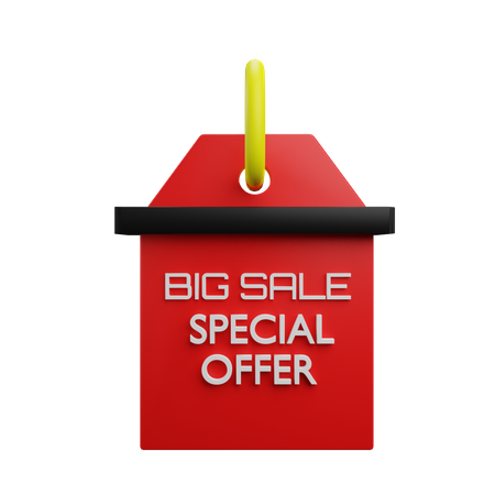 Big sale tag  3D Icon