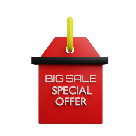 Big sale tag  3D Icon