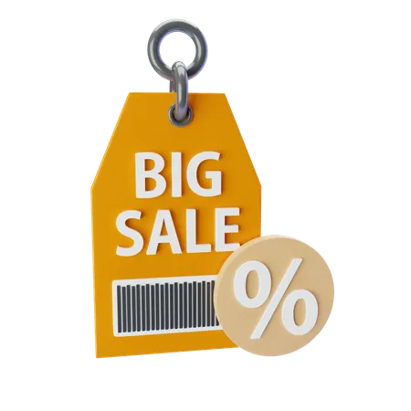Big Sale Tag  3D Icon