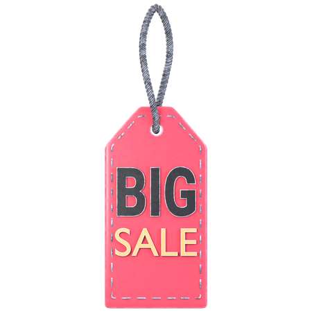 Big Sale Tag  3D Icon