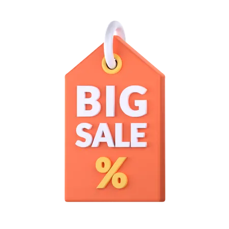 Big Sale Tag  3D Icon