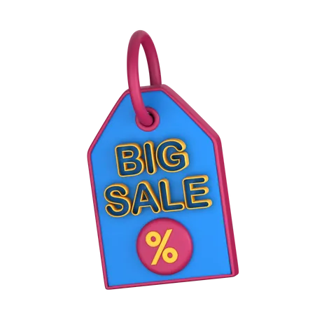 Big Sale Tag  3D Icon