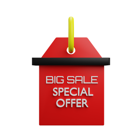 Big sale tag  3D Icon