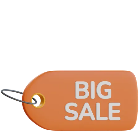 3 D Big Sale Tag Icon Isolated 3D Icon