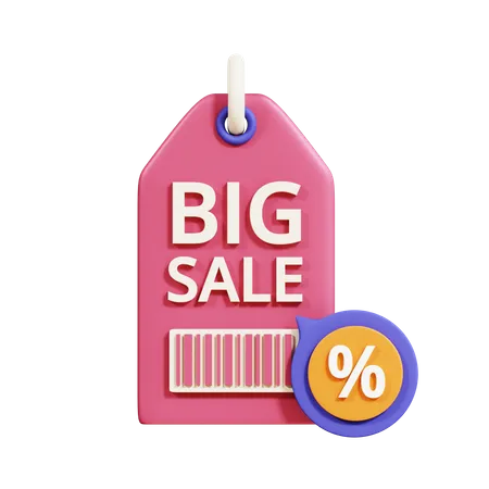 Big Sale Tag  3D Icon