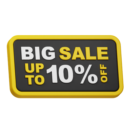 Big Sale Up To 10% Off  3D Icon