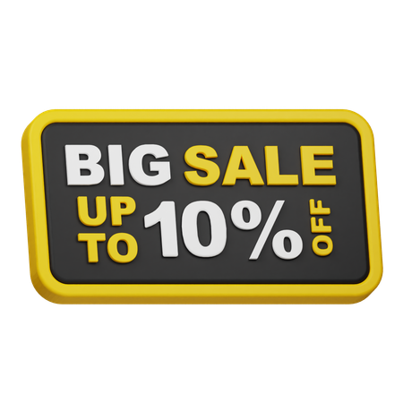 Big Sale Up To 10% Off  3D Icon