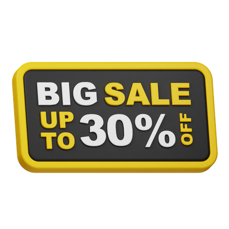 Big Sale Up To 30% Off  3D Icon