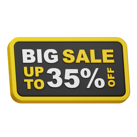 Big Sale Up To 35% Off  3D Icon