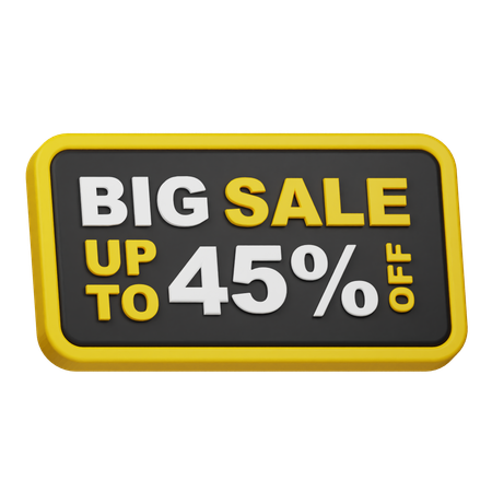 Big Sale Up To 45% Off  3D Icon