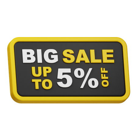 Big Sale Up To 5% Off  3D Icon