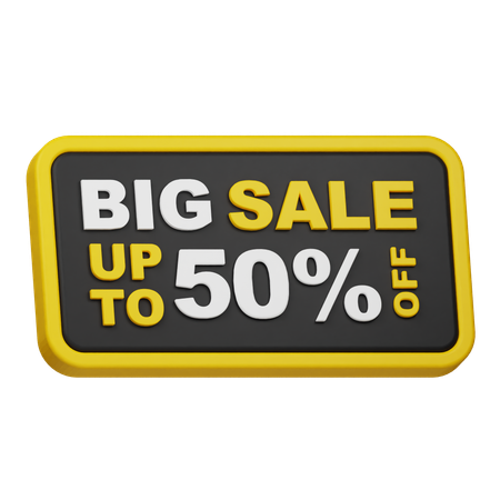 Big Sale Up To 50% Off  3D Icon