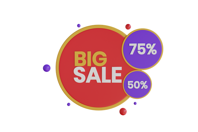 Big Sale Up to 70%  3D Icon