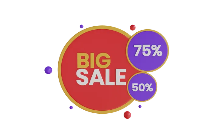 Big Sale Up to 70%  3D Icon