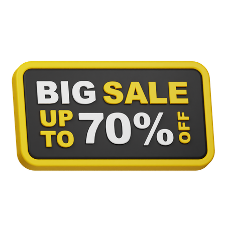 Big Sale Up To 70% Off  3D Icon