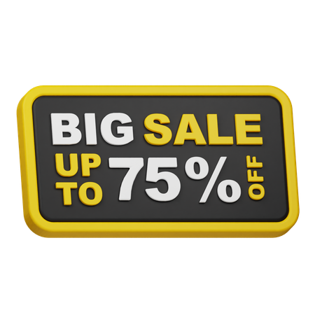 Big Sale Up To 75% Off  3D Icon