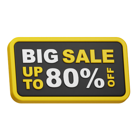 Big Sale Up To 80% Off  3D Icon