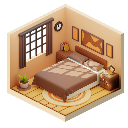 Big Size Bed Room  3D Icon