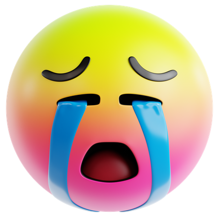 Big Teardrop Eyes  3D Icon