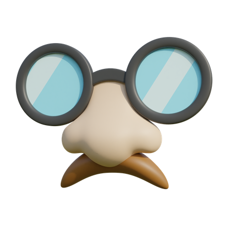 Bigote y gafas  3D Illustration