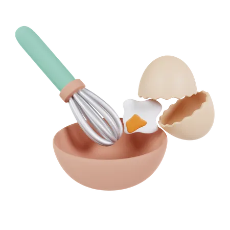 Bigotes de huevo  3D Icon