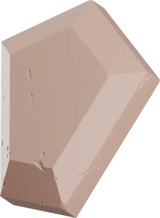 Bijoux en pierre marron  3D Illustration