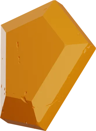 Bijoux en pierre orange  3D Illustration
