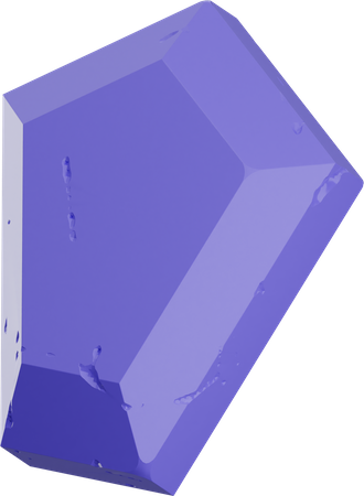 Bijoux en pierre violette  3D Illustration
