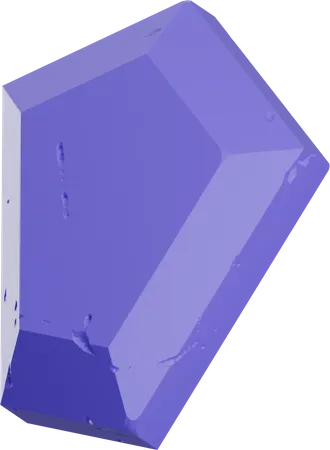 Bijoux en pierre violette  3D Illustration
