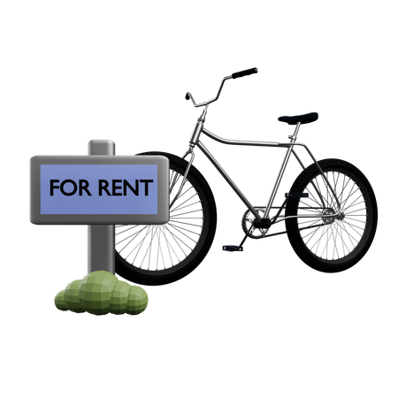 Bike For Rent  3D Icon