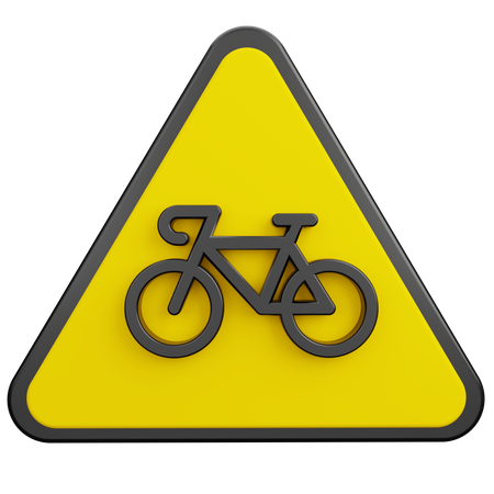 Bike Lane Sign 3D Illustration