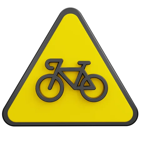 Bike Lane Sign  3D Illustration