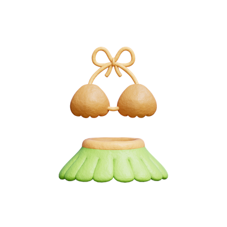 Bikini hawaii  3D Icon