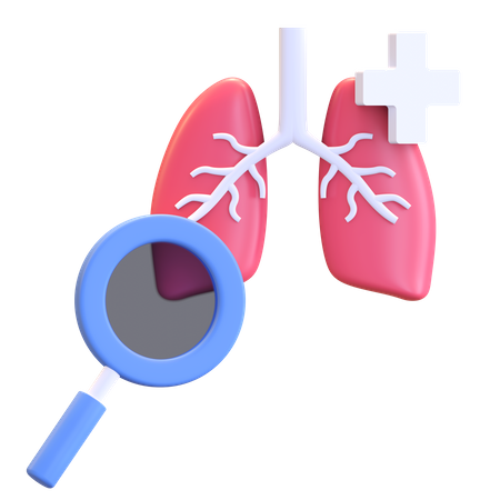 Examen des poumons  3D Illustration