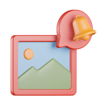 Bildbenachrichtigungsalarm  3D Icon