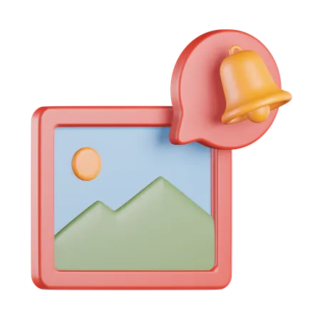 Bildbenachrichtigungsalarm  3D Icon