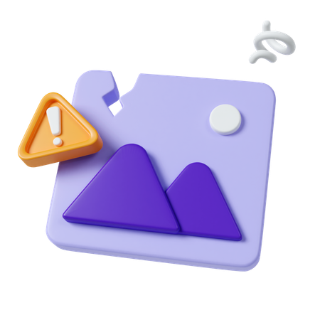 Bildwarnung  3D Icon