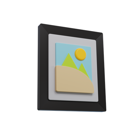 Bilderrahmen  3D Icon