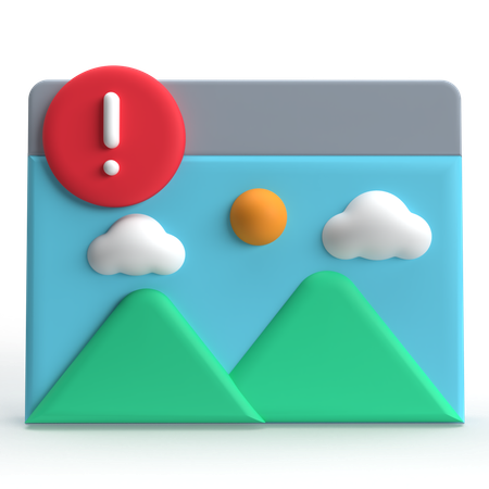 Bildfehler  3D Icon