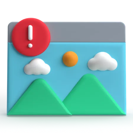 Bildfehler  3D Icon