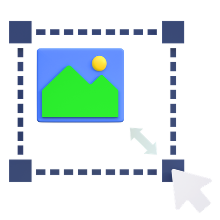 Bildgröße ändern  3D Icon