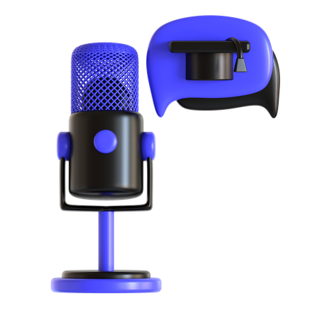 Bildungs-Podcast  3D Icon