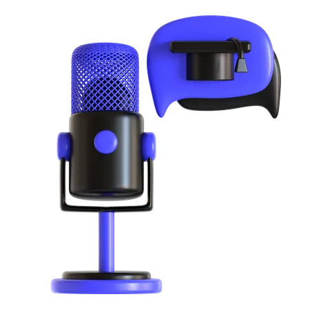 Bildungs-Podcast  3D Icon