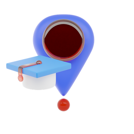 Bildungsstätte Standort  3D Icon