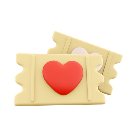 Bilhete de amor  3D Icon