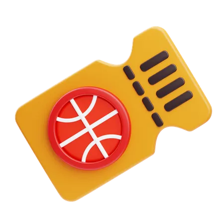 Bilhete de basquete  3D Icon