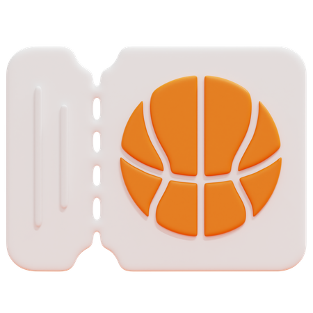 Bilhete de basquete  3D Icon