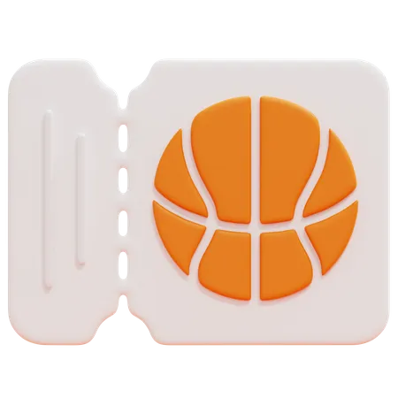 Bilhete de basquete  3D Icon